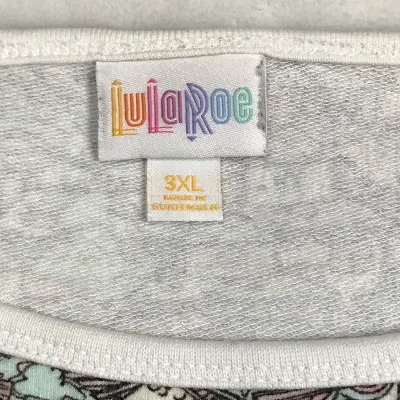 Lularoe Short Sleeve Lightweight Terry Sweatshirt Tee Size 3XL FITS LIKE A LARGE - Picture 5 of 9